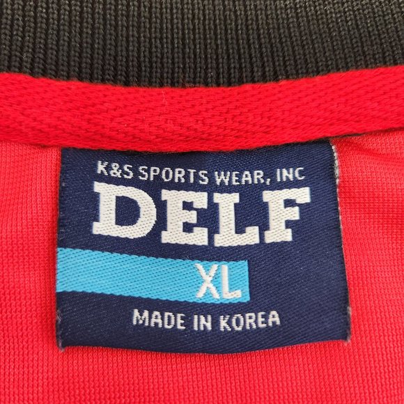 Vintage Unisex DELF Sportswear Pullover Embroidery PHILA Logo Long Sleeves Suede - Picture 12 of 16